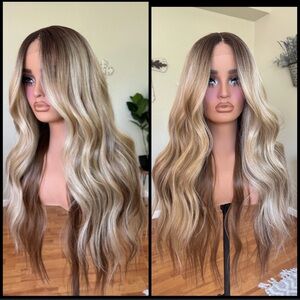 Human Hair Blended Lace Front Wig